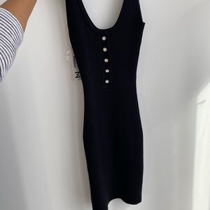 Meshki Ribbed Diamanté Mini Dress XS